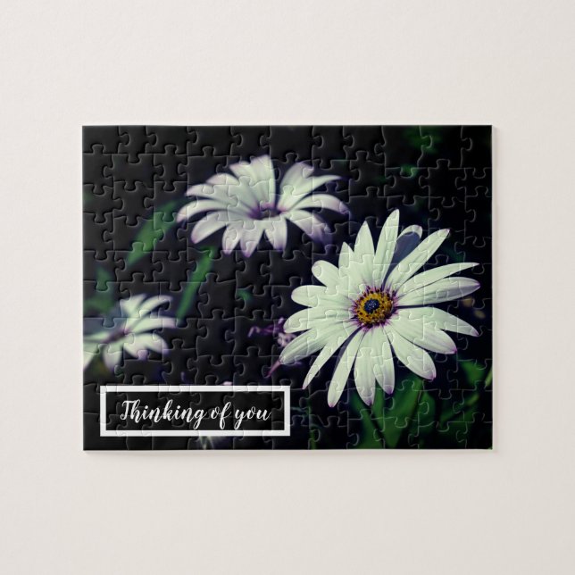 Puzzle Flores de jardín blanco adorable pensamiento tuyo (Horizontal)
