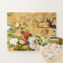 Puzzle Flores de las cuatro estaciones, Saito Ippo, arte 