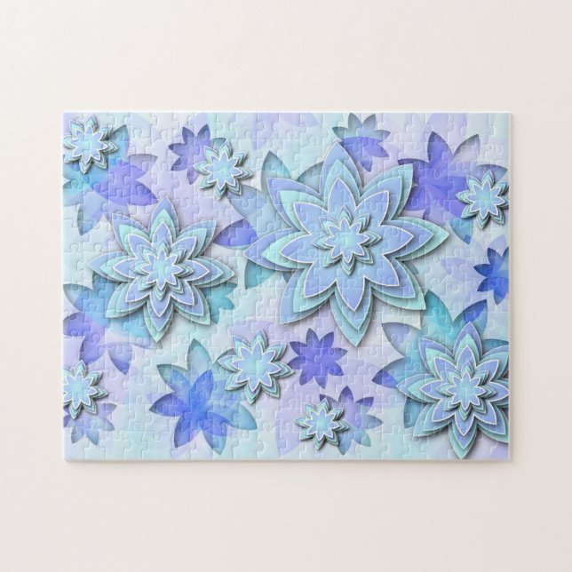 Puzzle Flores de loto del extracto de la mandala del (Horizontal)