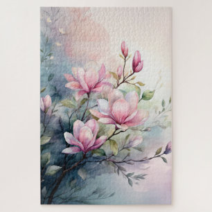 Puzzle Flores de Magnolia Rosa Botánico