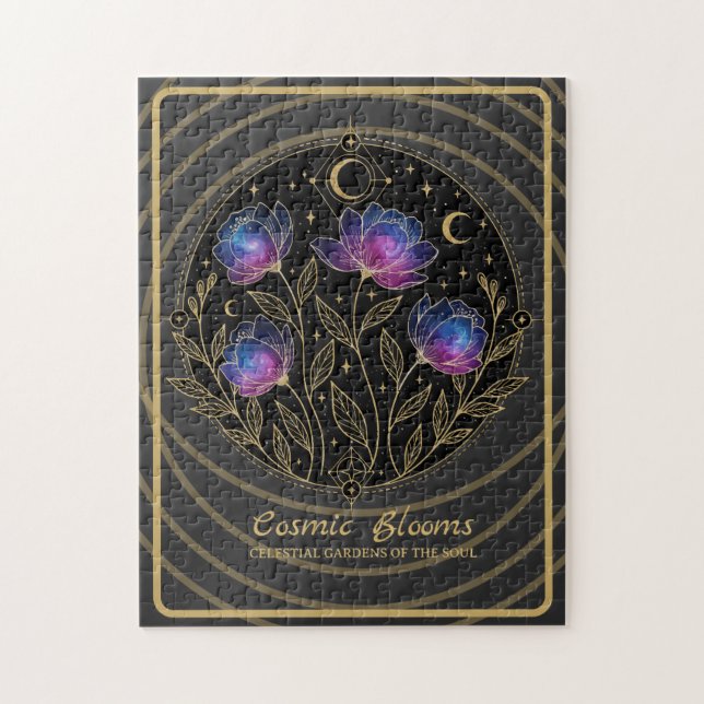 Puzzle Flores de Mandala Floral Celestial – Bloom Cósmico (Vertical)