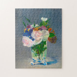 Puzzle Flores de manet en una maleta de cristal