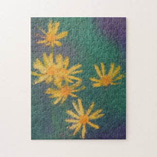 Puzzle Flores de margarita amarilla pintura de fotos impr