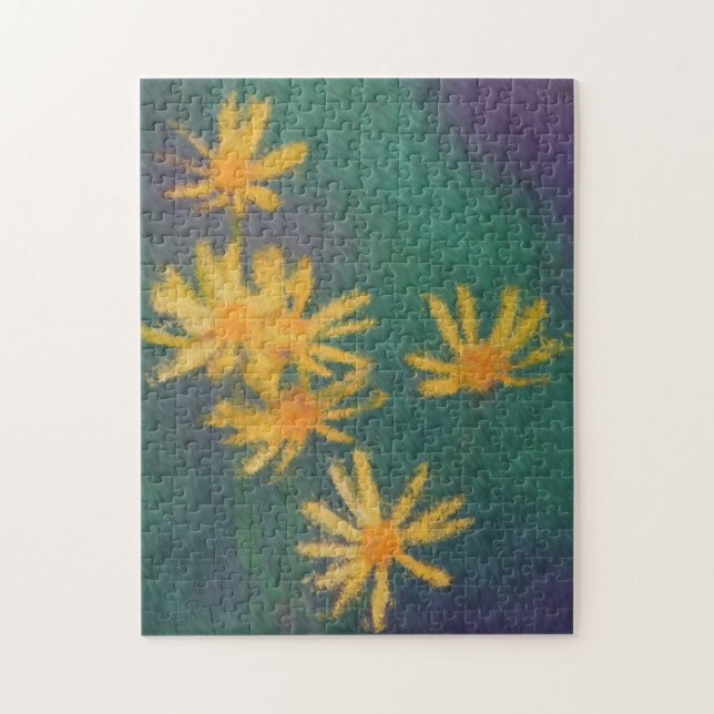 Puzzle Flores de margarita amarilla pintura de fotos impr (Vertical)