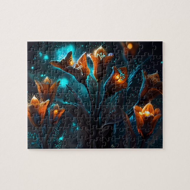 Puzzle Flores de naturaleza salvaje exóticas y vívidas a  (Horizontal)