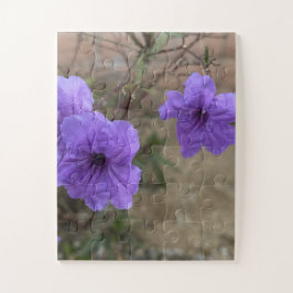 Puzzle Flores de Petunia Mexicana Morada Ruellia Simplex