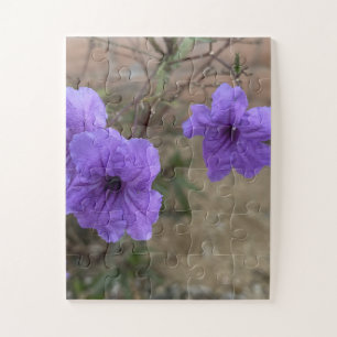 Puzzle Flores de Petunia Mexicana Morada Ruellia Simplex