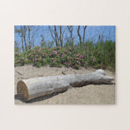 Puzzle Flores De Playa Y Madera De Ocio