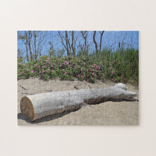 Puzzle Flores De Playa Y Madera De Ocio (Horizontal)