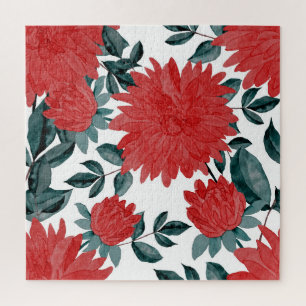 Puzzle Flores de pradera: agua vintage sin foco