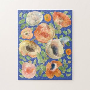 Puzzle Flores de primavera naranja