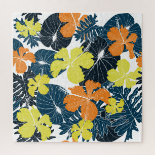 Puzzle Flores de primavera: textura floral vintage