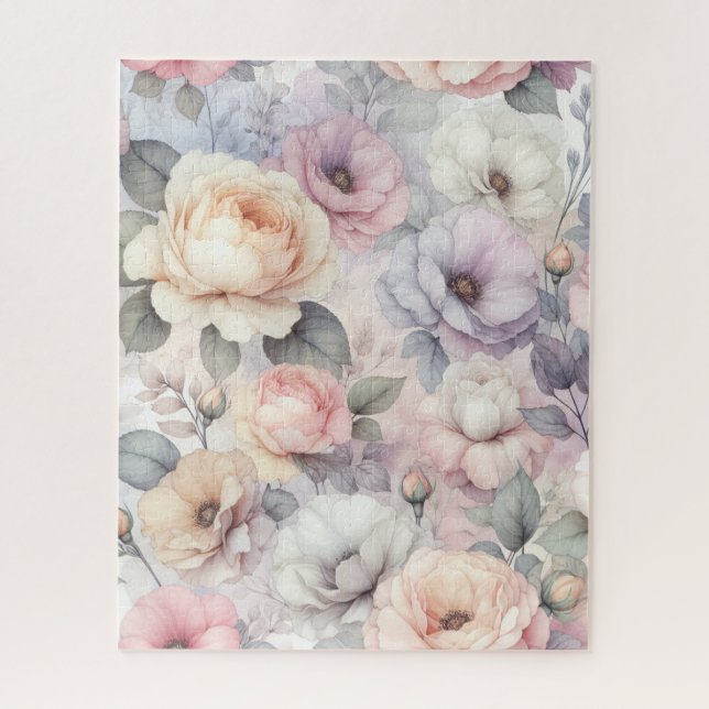 Puzzle Flores de Rosa Elegantes (Vertical)
