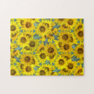 Puzzle Flores de sol - aspecto vintage