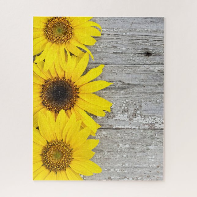Puzzle Flores de sol sobre una mesa (Vertical)