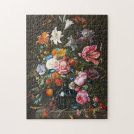 Puzzle Flores de vidrio de ramo vasijas pintura medieval