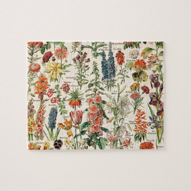 Puzzle Flores del vintage de Adolfo Millot (Horizontal)