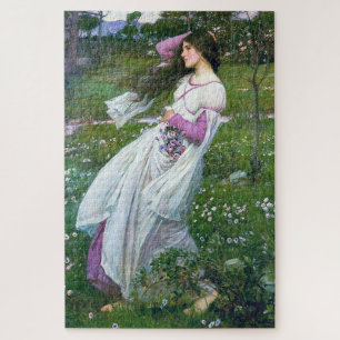 Puzzle Flores en el viento, John William Waterhouse