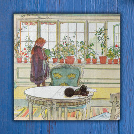 Puzzle Flores en el Windowsill Carl Larsson Sueco