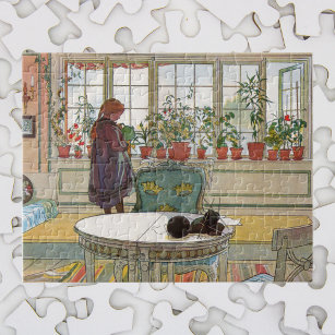Puzzle Flores en el Windowsill por Carl Larsson