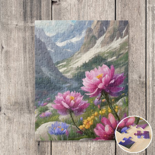 Puzzle Flores en las montañas