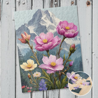Puzzle Flores en las montañas