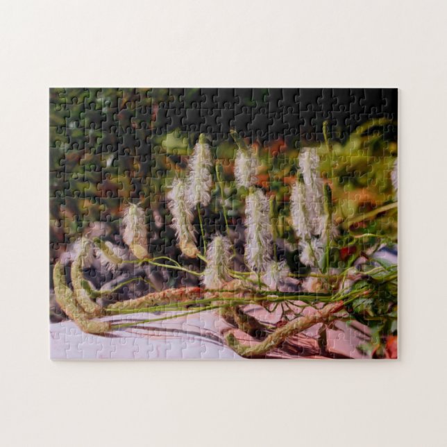 Puzzle Flores En Pintura De Foto De Petróleo De Rock (Horizontal)