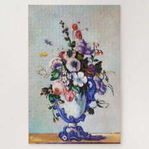 Puzzle Flores en una verja de Rococo, Paul Cezanne