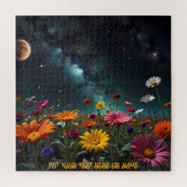 Puzzle Flores encantadoras con vistas galaxiales
