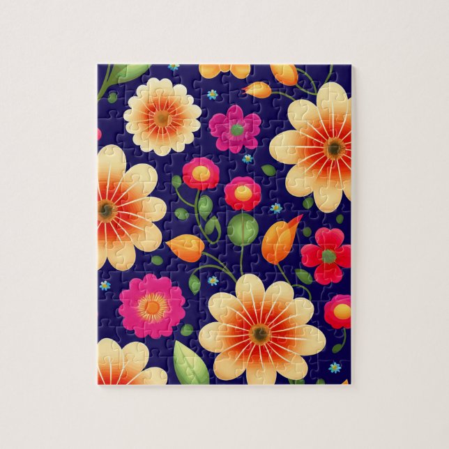 Puzzle Flores Florales Lindas y Coloridas (Vertical)
