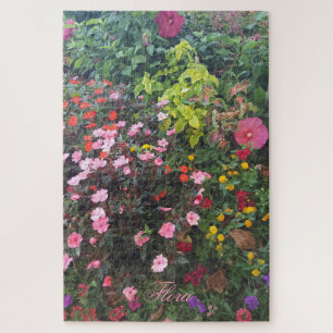 Puzzle Flores Fotografía floral Personalizado Texto difíc
