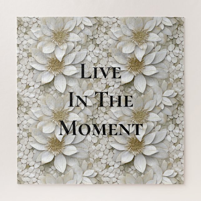 Puzzle Flores Gold White Lotus (Vertical)