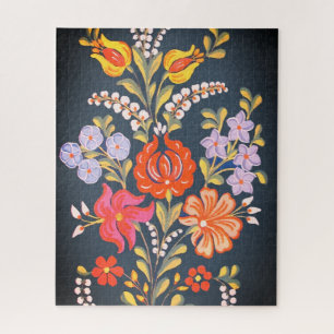 Puzzle flores húngaras - colores vibrantes