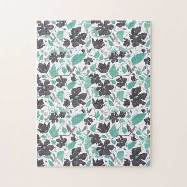 Puzzle Flores Marrones de Menta en Flor (Vertical)