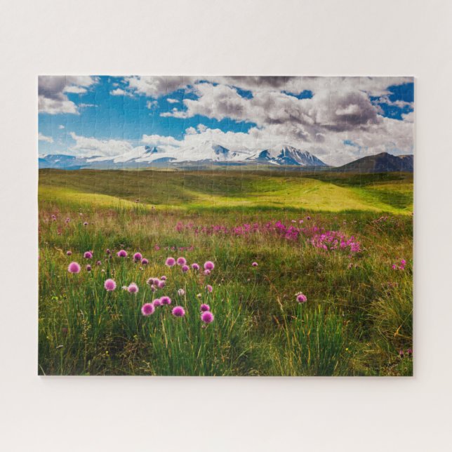 Puzzle Flores | Montañas de Altai, Siberia, Rusia (Horizontal)