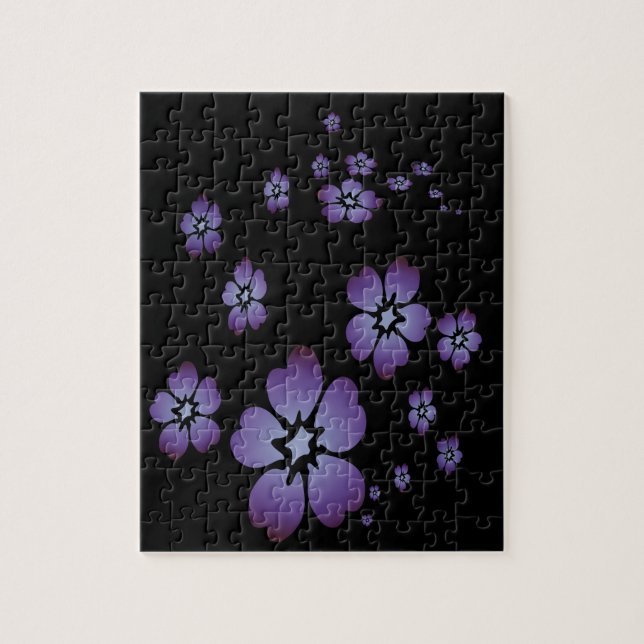 Puzzle Flores moradas (Vertical)
