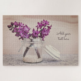 Puzzle Flores moradas en una jarra - Personalizadas