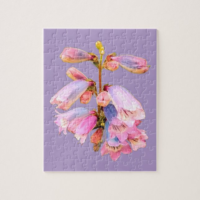 Puzzle Flores moradas y rosas (Vertical)