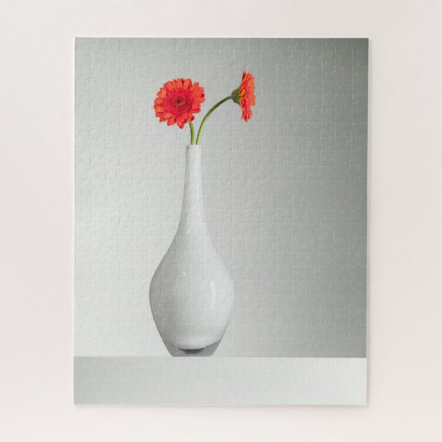 Puzzle Flores | Naranja Gerbera en Vase (Vertical)