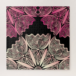 Puzzle Flores naturales, ilustracion vintage.