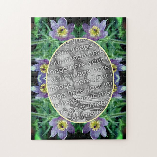 Puzzle Flores Purple Pasque Crean Tu Propia Foto (Vertical)