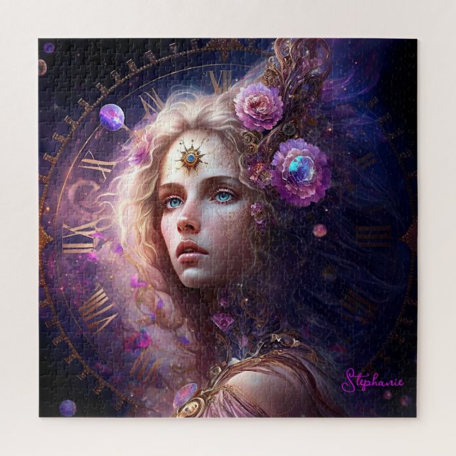 Puzzle Flores púrpuras de la princesa de Fantasía (Vertical)