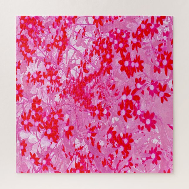Puzzle Flores rojas de bonito (Vertical)