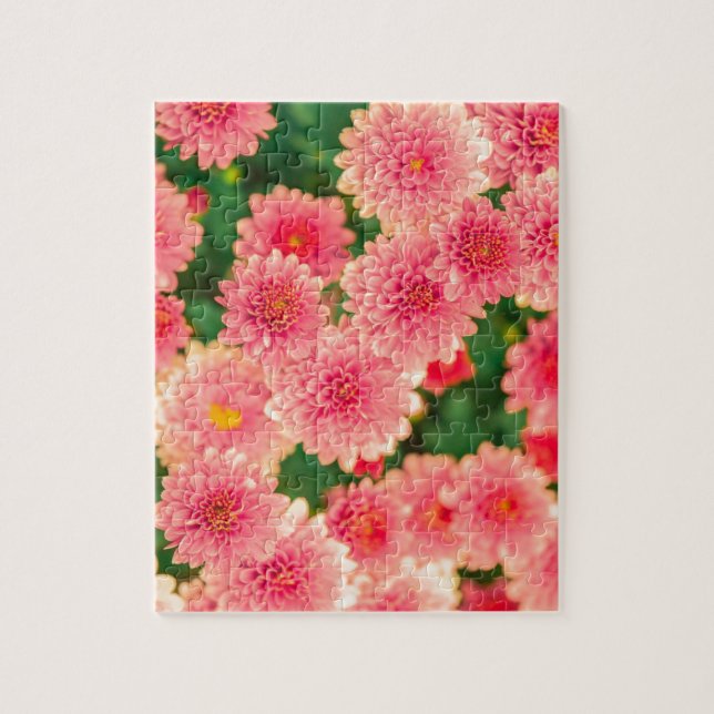 Puzzle Flores rosa brillantes (Vertical)