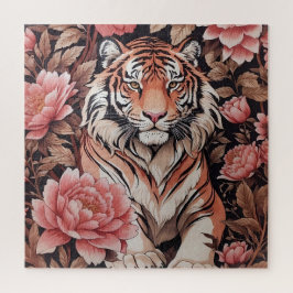 Puzzle Flores rosadas del tigre mesmerizadoras