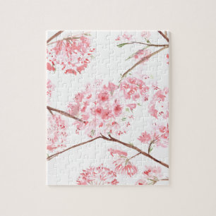 Puzzle Flores rosas de cerezo Flores rosadas Sakura Japon