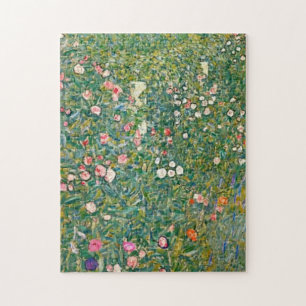 Puzzle Flores rosas Gustav Klimt