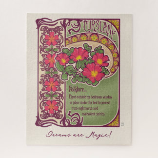 Puzzle Flores rosas, sueños y un estilo Art Nouveau mágic