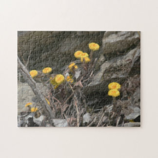 Puzzle Flores salvajes amarillas en pintura de aceite de