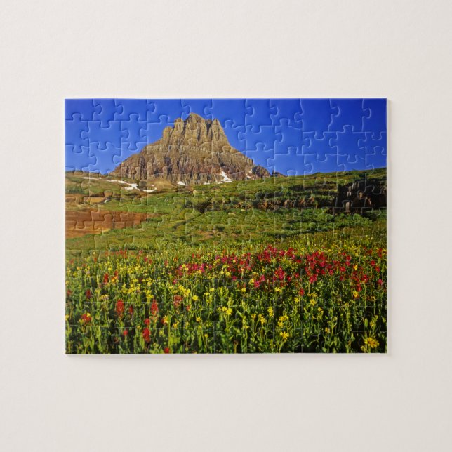 Puzzle Flores silvestres alpinas en Logan Pass en Glacier (Horizontal)